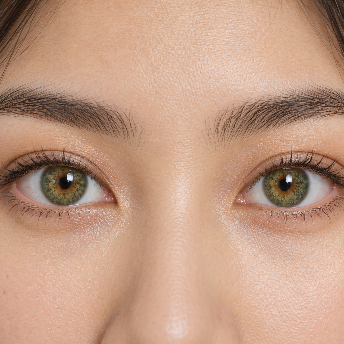Moss Khaki Fine Fleck colored contacts - proven olive-green demand translated into a warmer sourceable three-tone everyday lens