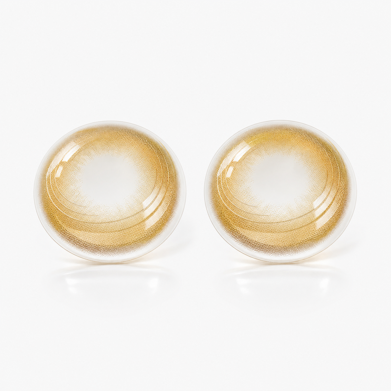 Honeyglass Gold colored contact lenses pair - lens design
