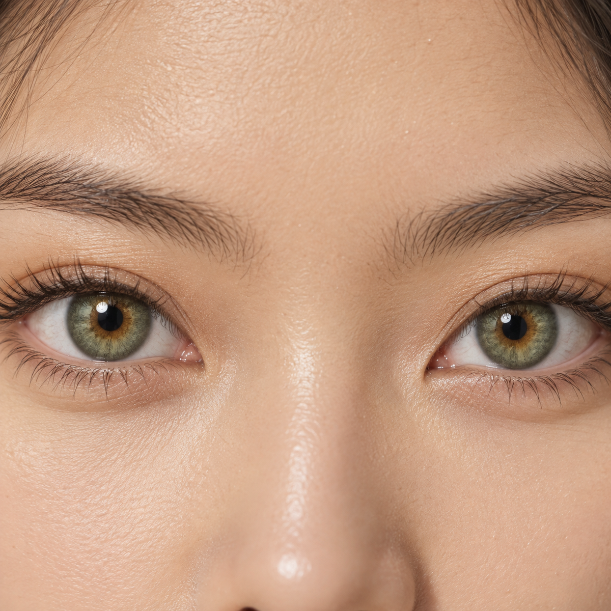 Lichen Pistachio Soft Veil colored contacts - proven olive-moss demand shifted into a lighter sourceable pistachio three-tone lens without novelty graphics