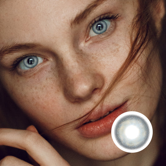 Blue Tears colored contact lenses by Moxielens
