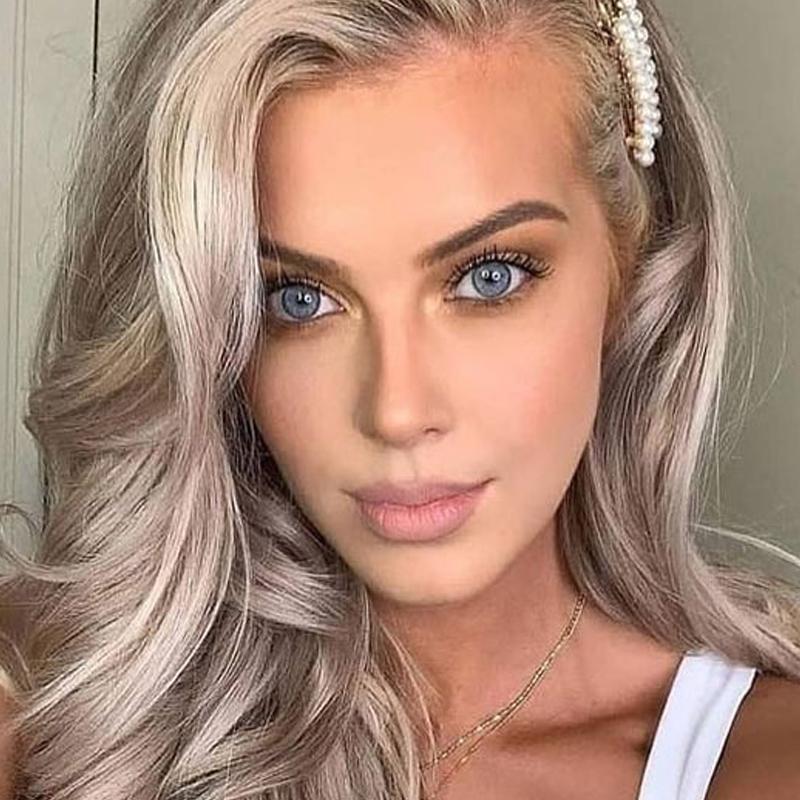 Natural blue-gray (12 months) colored contact lenses