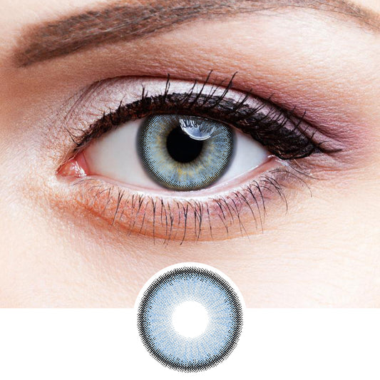 Blue Cheese colored contact lenses