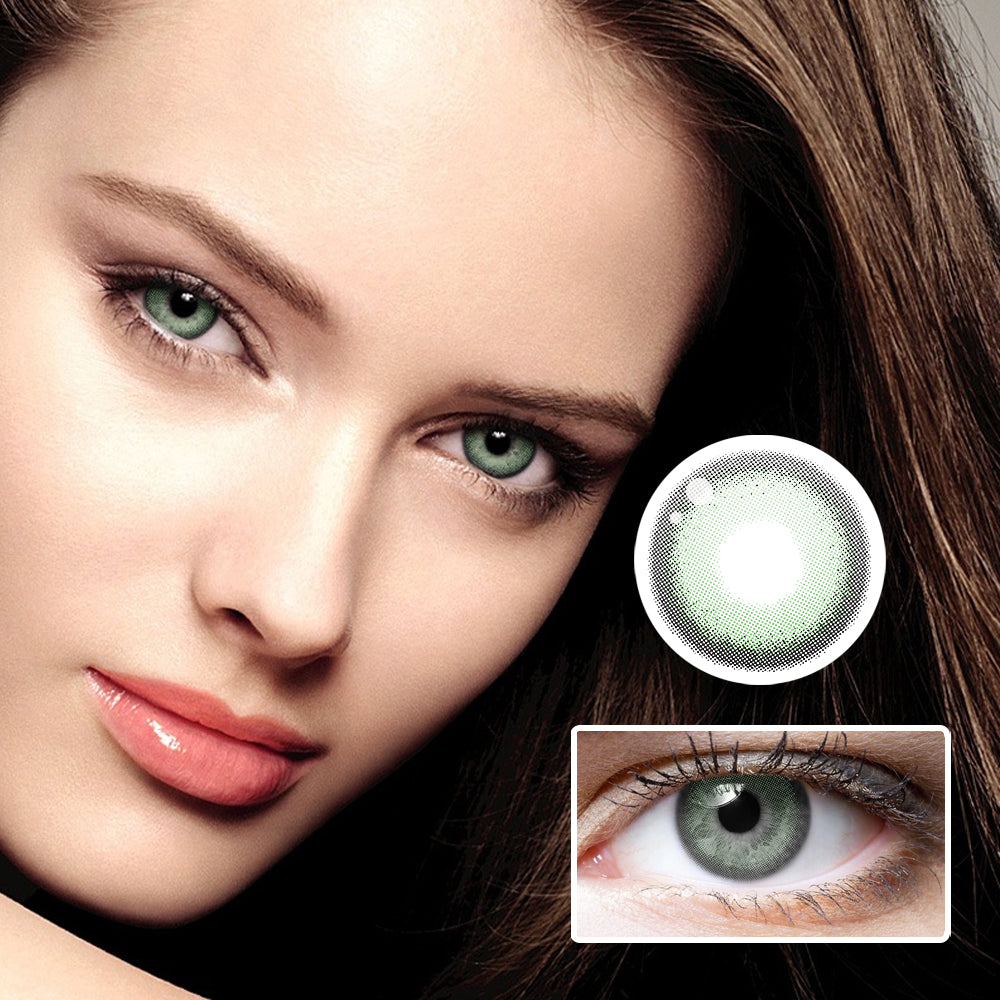 Fujino Green | Moxielens Botanical Haze Colored Contacts -- Botanical Haze colored contacts | Moxielens
