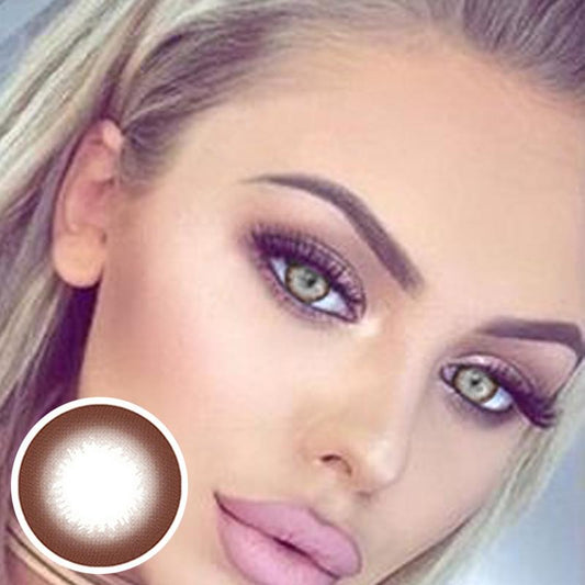 Natural chocolate color (12 months) colored contact lenses