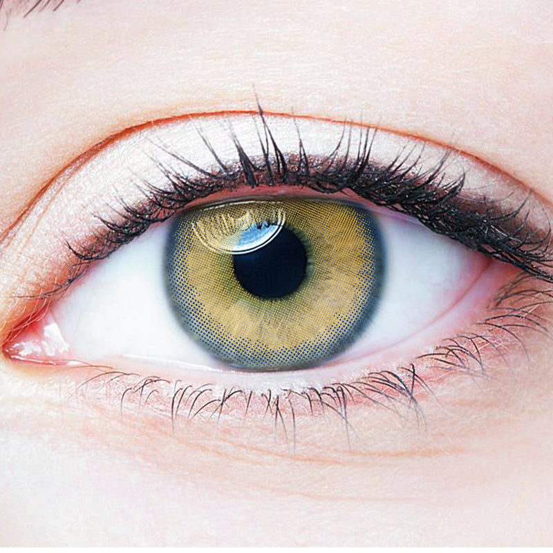 Little Green Orange colored contact lenses