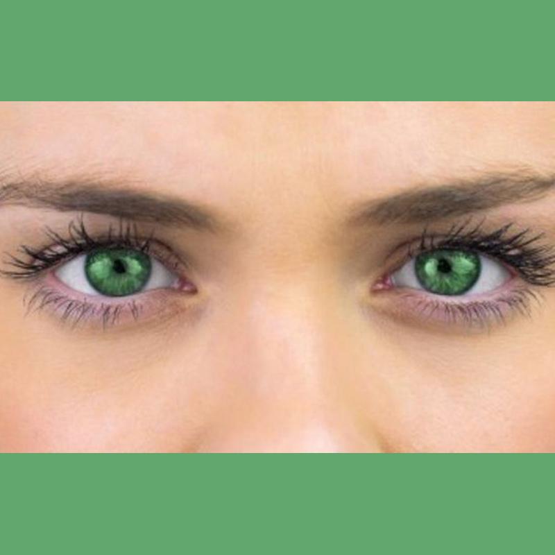 Brilliant green (12 months) colored contact lenses