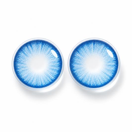 Ice Blue Prism colored contact lenses pair - lens design