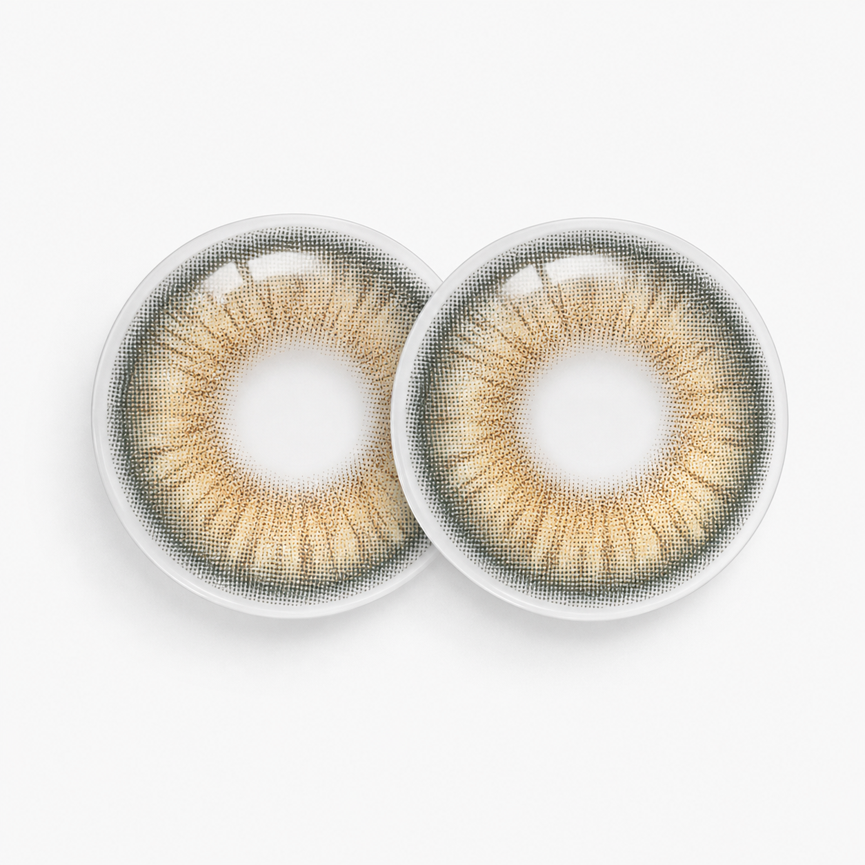 Tearlight Brown colored contact lenses pair - lens design