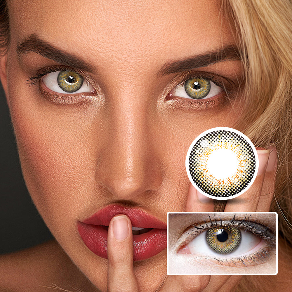 Puff Brown | Moxielens Earth Glow Colored Contacts -- Earth Glow colored contacts | Moxielens