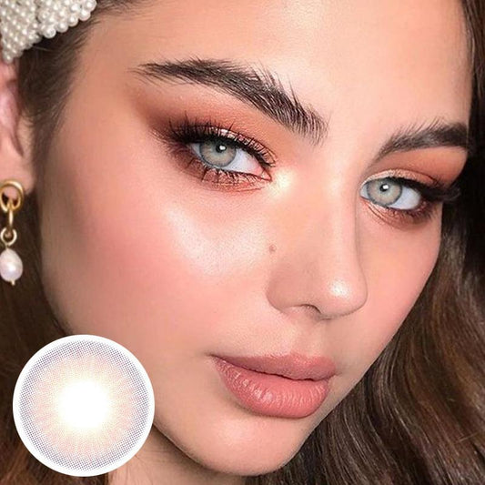 Natural pink gold (12 months) colored contact lenses