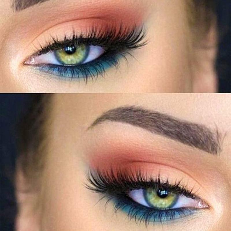 Rainbow three-color green contact lenses (12 months) invisible eyes colored contact lenses