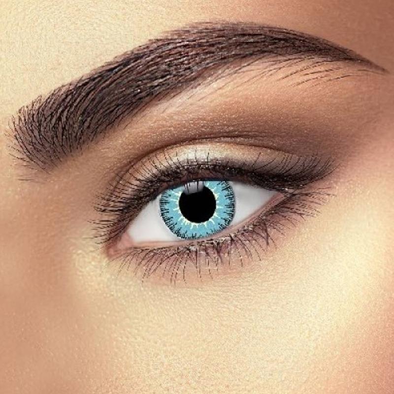 Natural shiny ice blue eyes (12 months) colored contact lenses