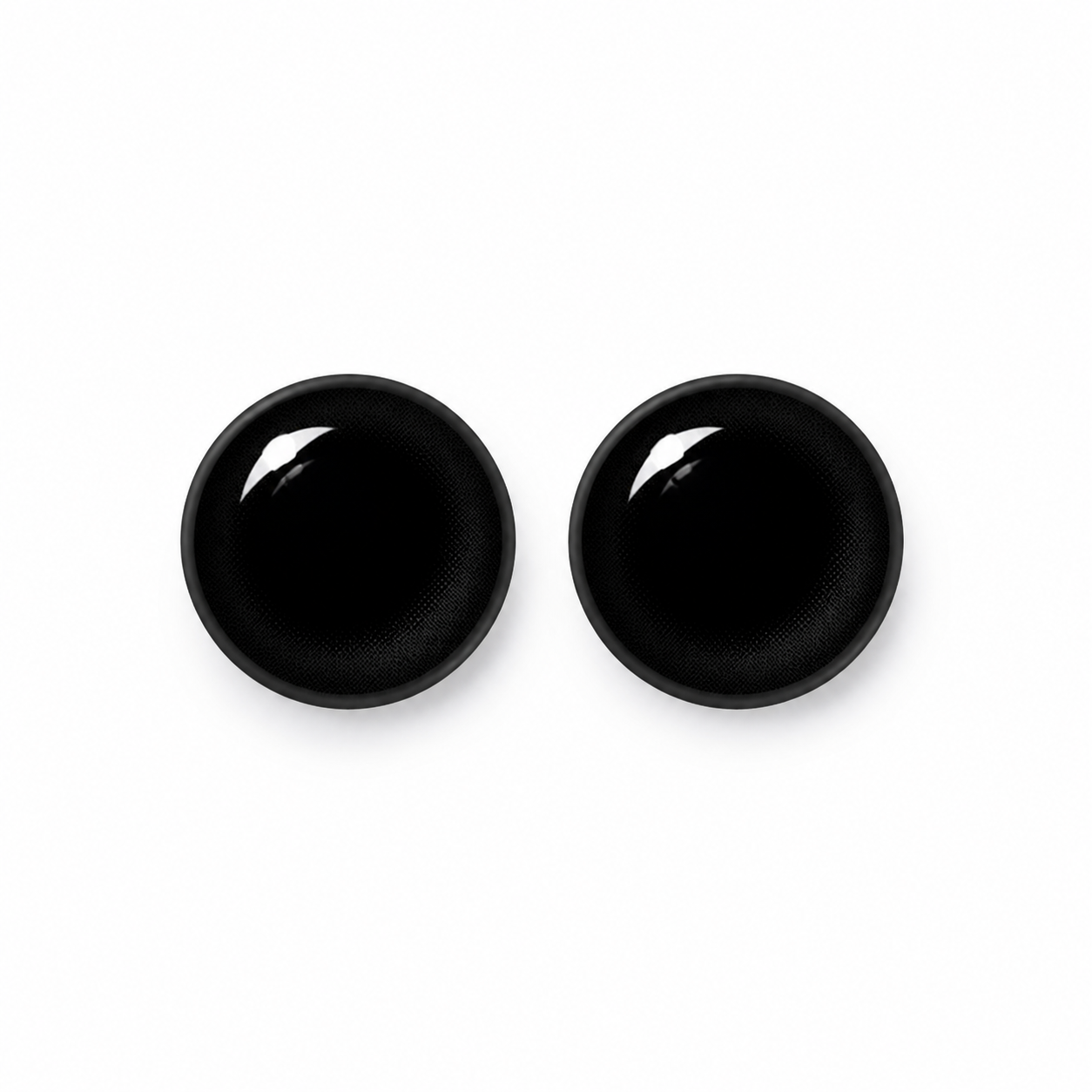 Full Black colored contact lenses pair - lens design