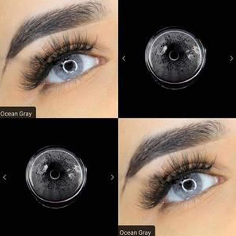 Natural transparent gray eyes (12 months) colored contact lenses