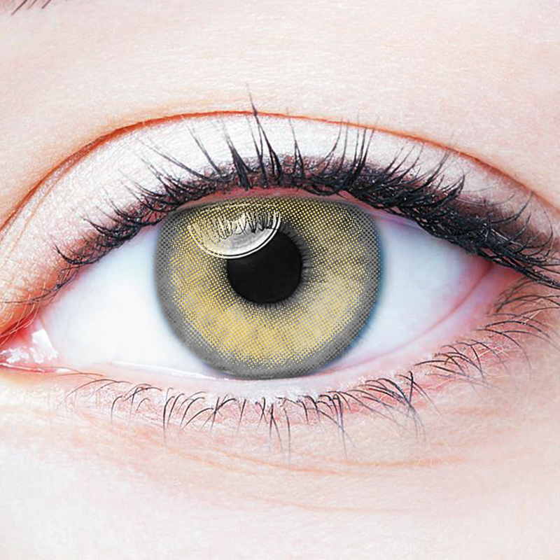 Small Bulb Brown colored contact lenses
