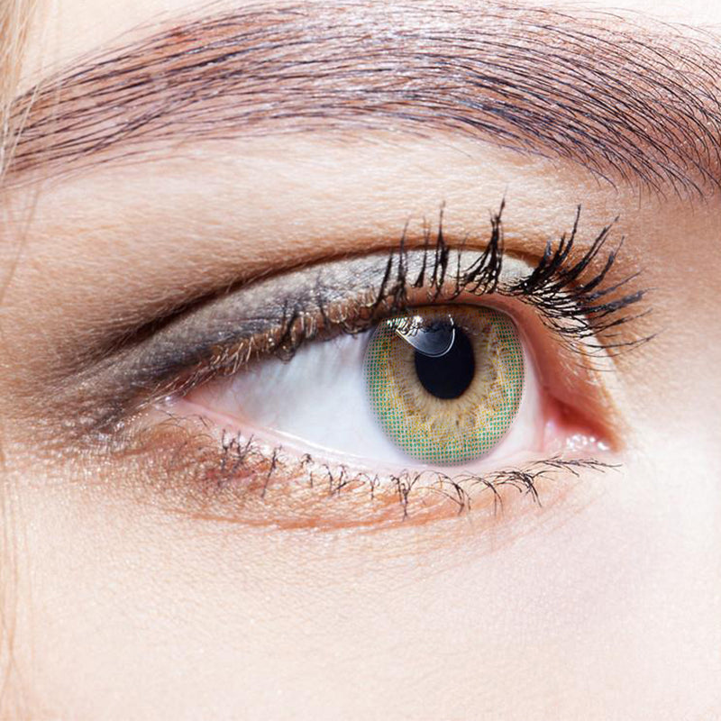 Blue Camellia colored contact lenses