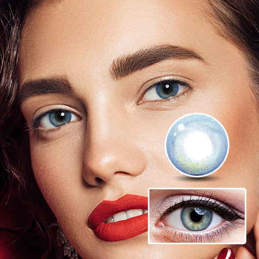 Chubby Blue colored contact lenses