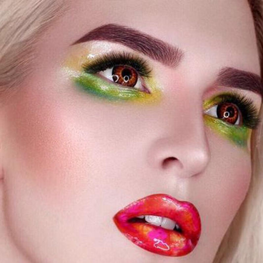 Eye Circle Lens Fire Red colored contact lenses