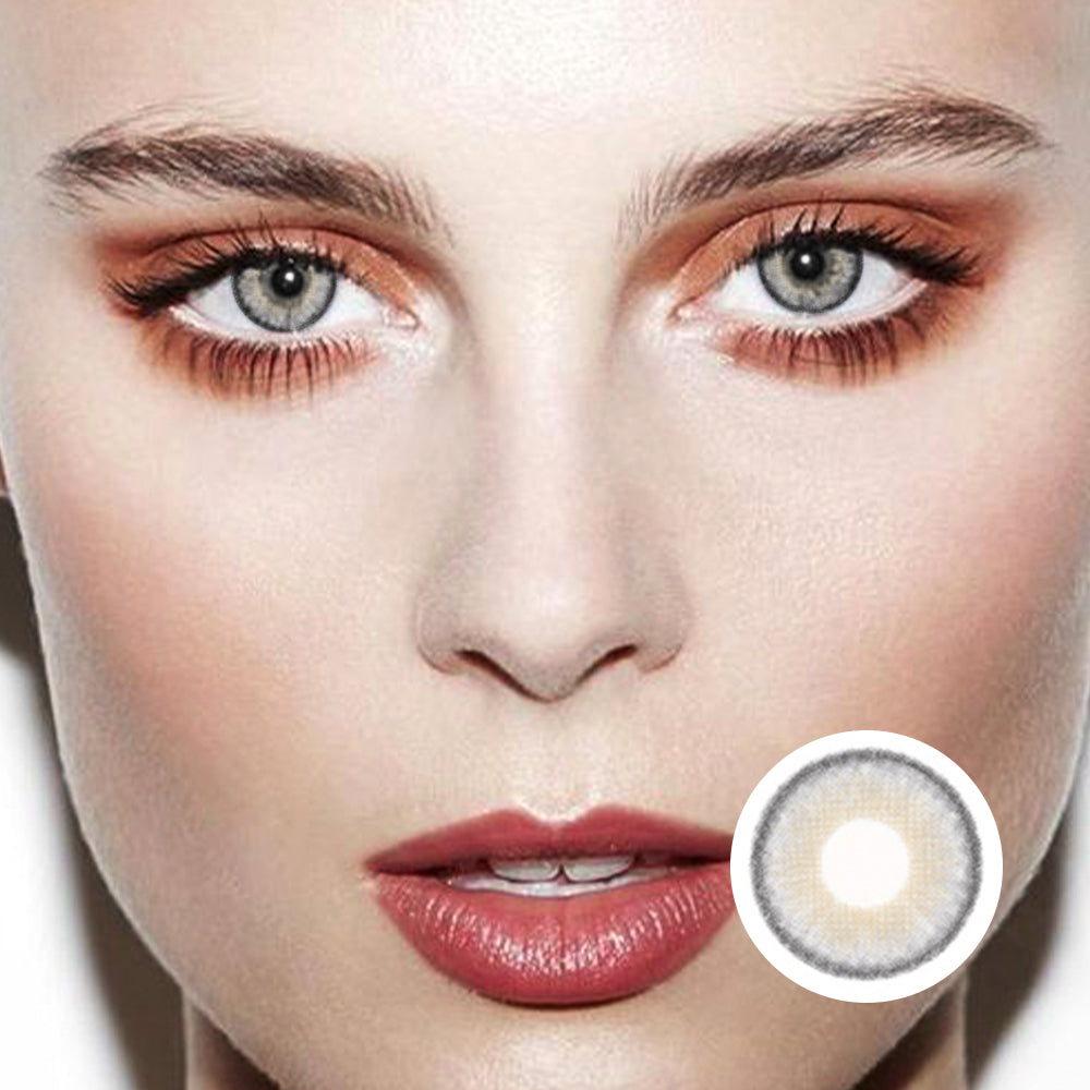 Dubai Grey colored contact lenses by Moxielens