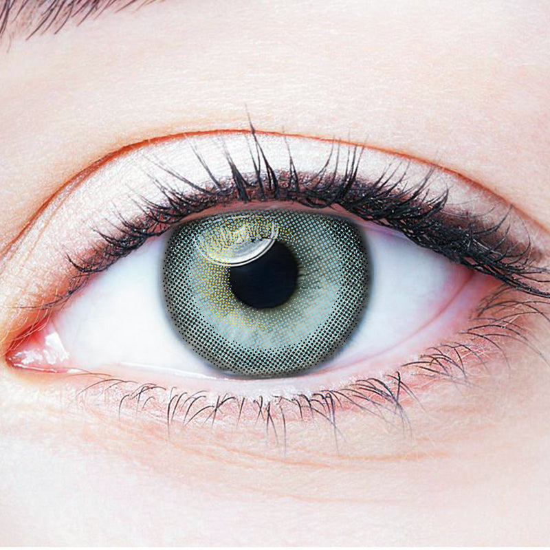 Custard Blue colored contact lenses