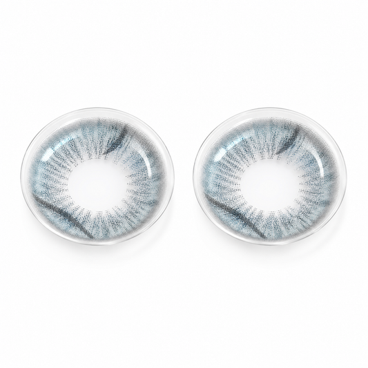 Storm Glass Split Blue colored contact lenses pair - lens design