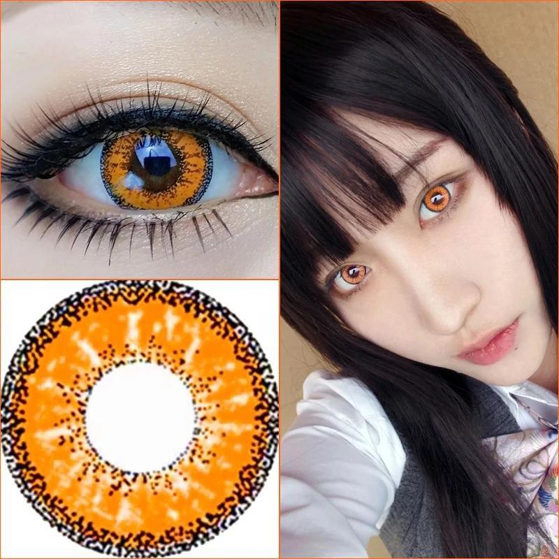 cosplay candy orange (12 months) colored contact lenses