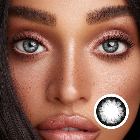 Omiyame Black colored contact lenses