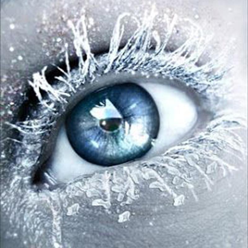 Snowflake shiny black crystal blue (12 months) contact lens colored contact lenses